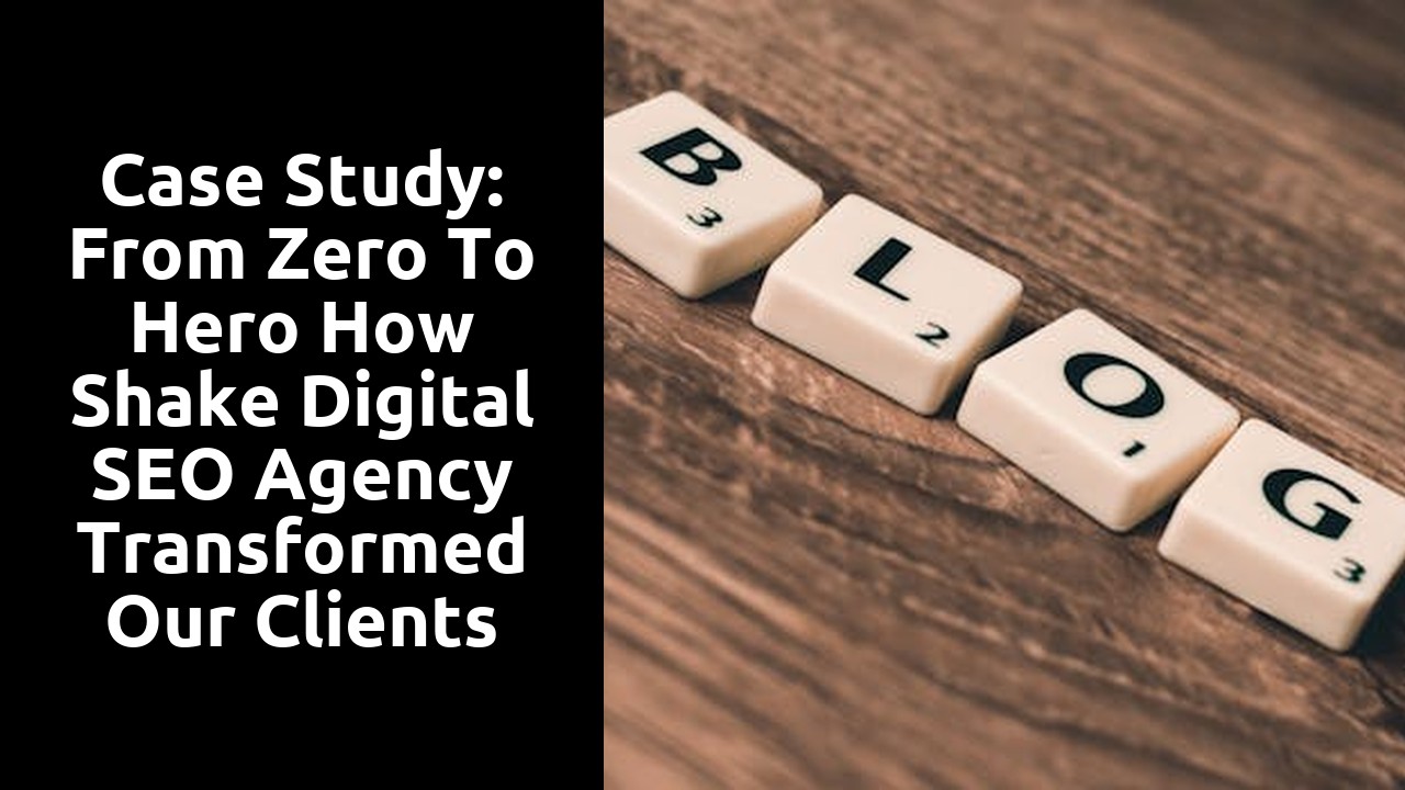 Case Study: From Zero to Hero How Shake Digital SEO Agency Transformed Our Clients Online Presence